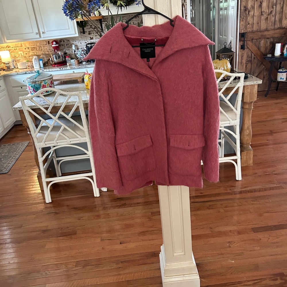 Talbots Women's Pink Pea Coat